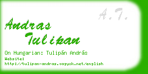 andras tulipan business card